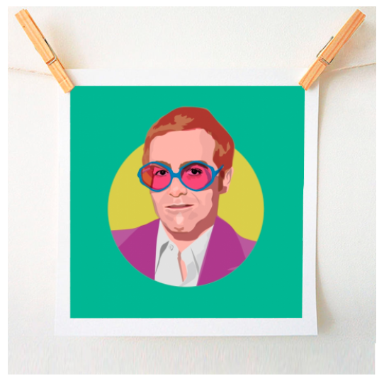 Elton John print by Sabi Koz - cool art prints from UK