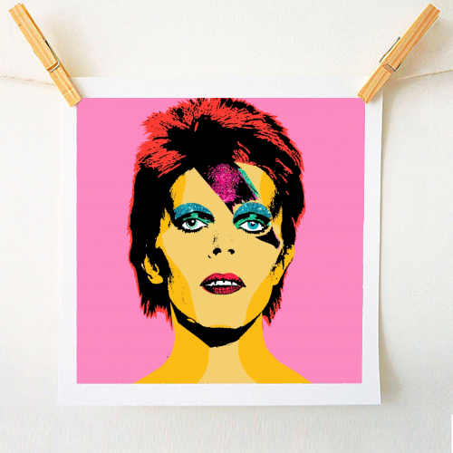 David Bowie - positive art print created by Wallace Elizabeth