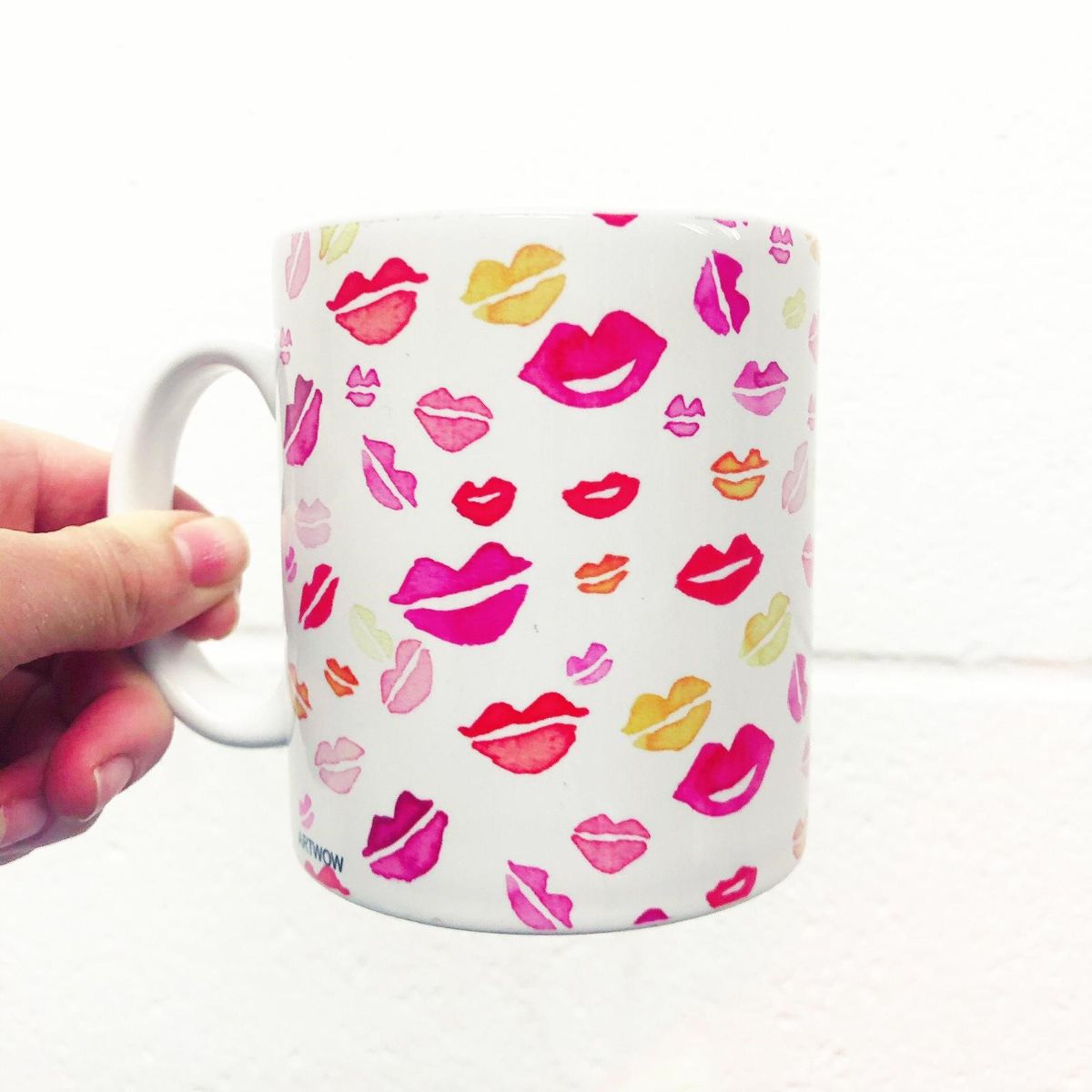 Hot Lips mug by Michelle Walker