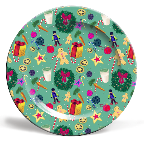 Buy Merry Christmas dinner plate by Art Wow