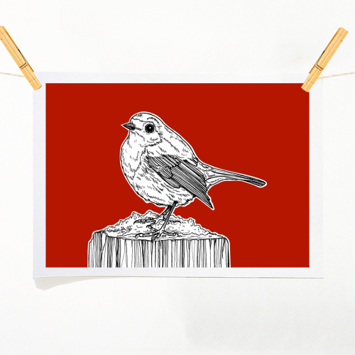 Red Robin - unique art prints designed on ART WOW