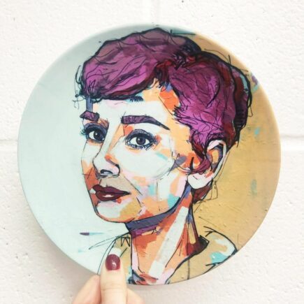 Audrey Hepburn - personalised dinner plate