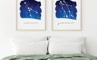 Virgo zodiac constellation - original print by Toni Scott