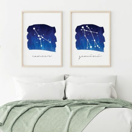 Virgo zodiac constellation - original print by Toni Scott