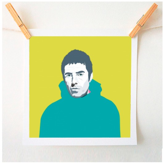 Liam Gallagher Oasis Wonderwall British Music Artist Rocker - personalised artwork by Sabi Koz