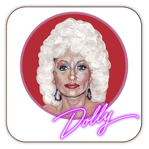 DOLLY PARTON - custom beer mats designed by Thom Kofoed for ART WOW