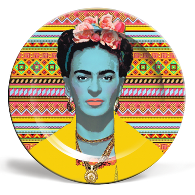 Frida - personalised dinner plates created by Artwow artist Wallace Elizabeth