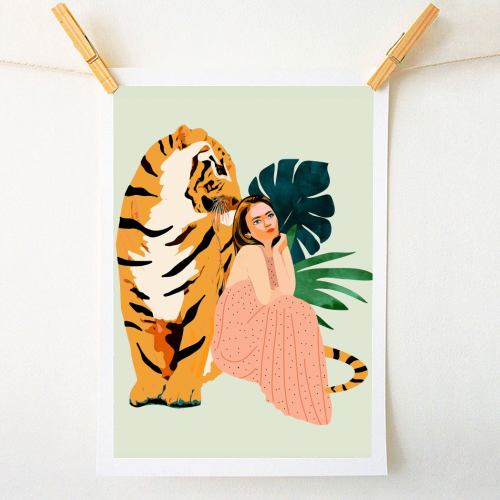 Tiger spirit - positive print by ART WOW designer Uma Prabhakar Gokhale
