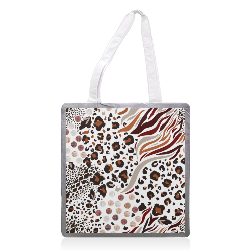 Animal Print - printed tote bags from UK designed by ART WOW artist HARIS KAVALLA