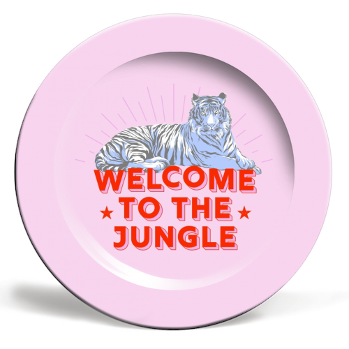 WELCOME TO THE JUNGLE - personalised dinner plate by Ania Wieclaw for ART WOW