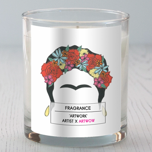 Frida Kahlo - wholesale scented candles by Art Wow artist Yazmin Brooks