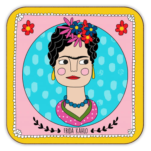 Frida - customised coasters by Nichola Cowdery for ART WOW