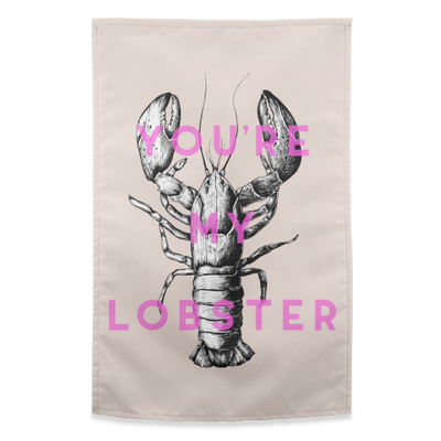 You are my lobster - kitchen tea towels from UK designed by Art WOW artist Rachel Waite
