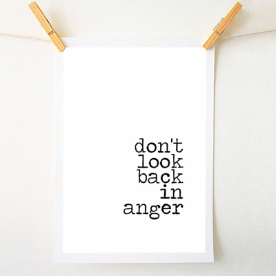 DON'T LOOK BACK IN ANGER - cool art prints designed by ART WOW designer the 13 prints