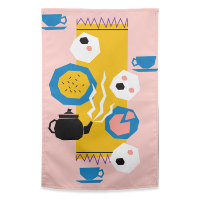 Tea for three - wholesale tea towels by Art Wow artist Adam Regester