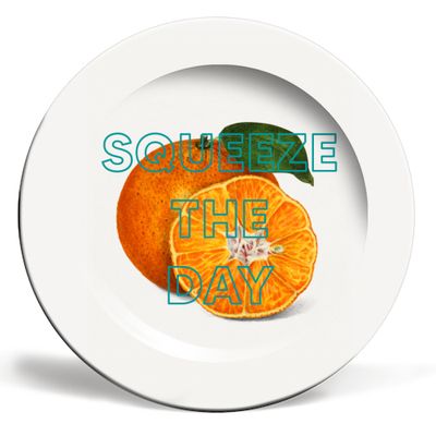 Squeeze the day - personalised dinner plates created by Art WOW artists