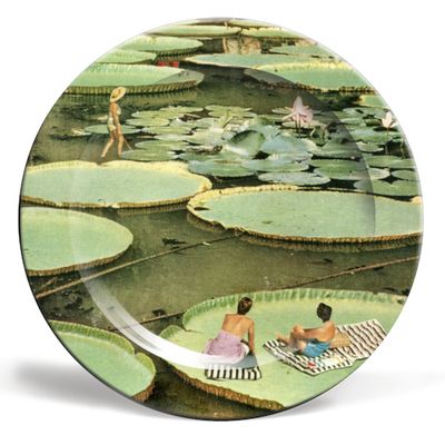 Waterlilies - green dinner plates designed by Art WOW artists