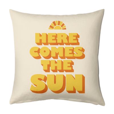 Here comes the sun - quirky cushions created by Art WOW artist