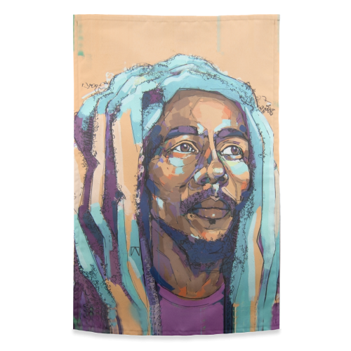 Thoughtful Bob - kitchen tea towels designed by Art WOW artist Laura Selevos