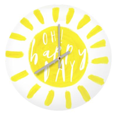 Oh happy day! - personalised photo clock designed by Art WOW artist