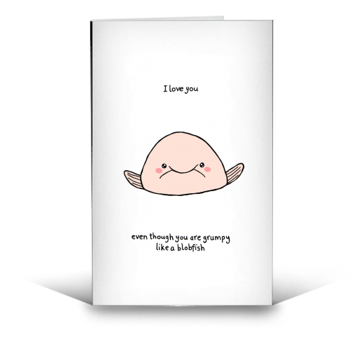 Blobfish - printing greetings cards to sell by Artwow