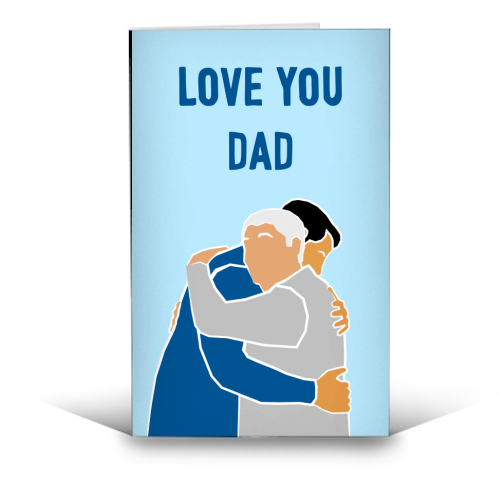 Love you dad - printing greeting cards from artwork by Art Wow