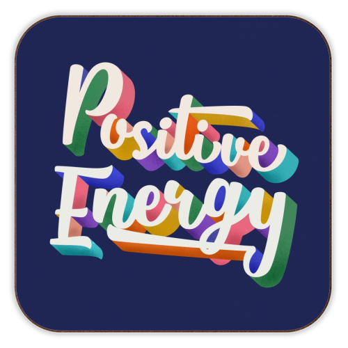 Positive energy - drink coaster by Art WOW designer Ania Wieclaw