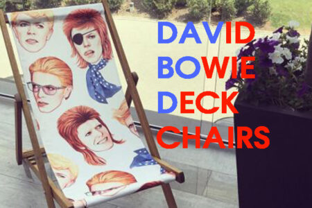 David Bowie canvas deck chairs