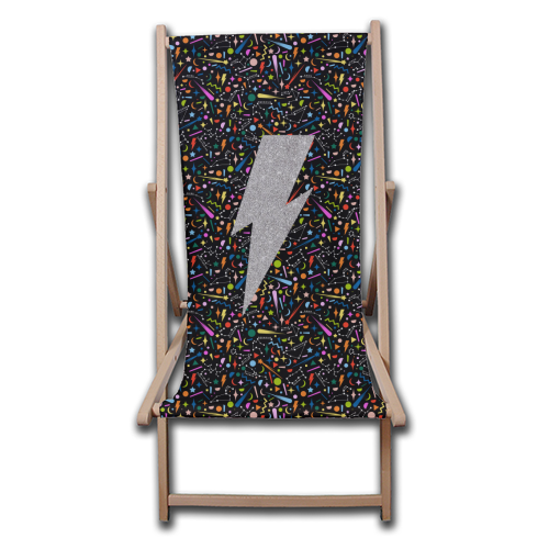 Buy canvas deck chairs on Art WOW: Lightning Bolt by Pearl & Clover