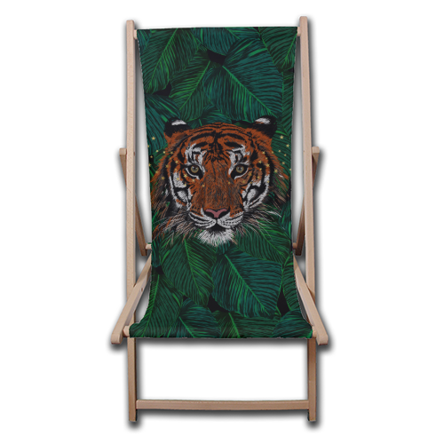 Buy canvas deck chairs on Art WOW - Starlight tiger by Pearl & Clover designer