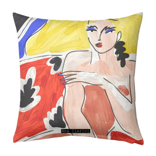 Blond woman - wholesale cushion by Artwow