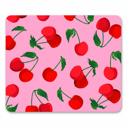 Cherry mouse mat designed by Art Wow artist Pearl & Clover
