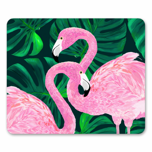 Flamingoes and palms - mouse mat by Art Wow