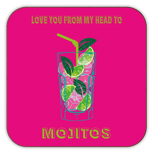 Love you from my head to mojito - wholesale coasters at artwow.co
