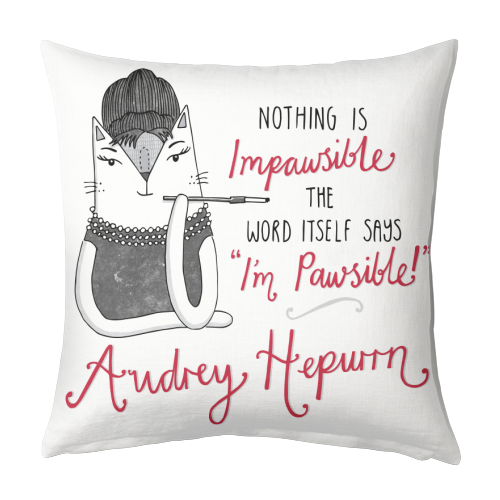 Audrey Hepurrn designer cushions by Art Wow