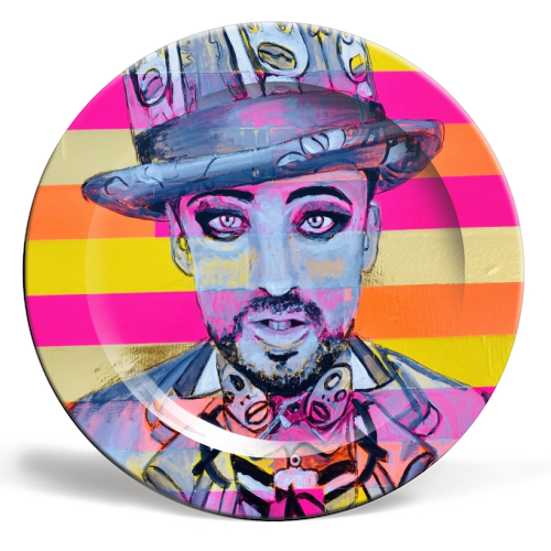 Boy George from Culture Club dinner plate by Art Wow