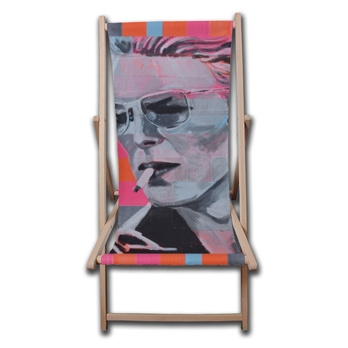 Neon David Bowie deck chair by Art WOW