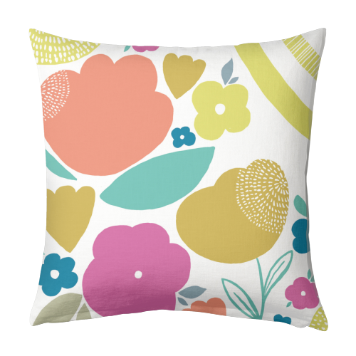Happy blooms cushion on Art WOW