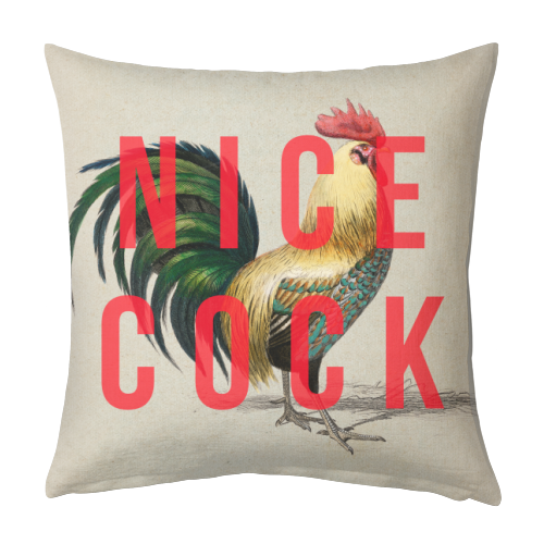Nice cock - designer cushion on Art WOW