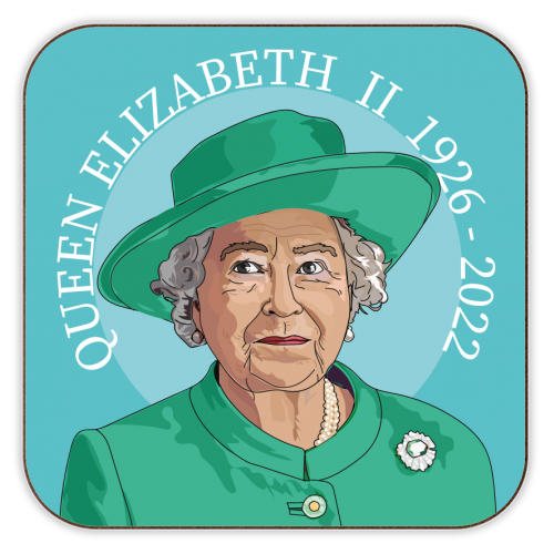 The queen Elizabeth II - drink coaster by Art Wow